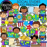 Social Studies Kid Friends in the Classroom Clipart {Socia
