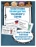 Social Studies Kindergarten Vocab Cards Passport:Self & Others