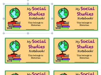 Preview of Social Studies Labels