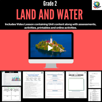 Preview of Social Studies - Land and Water Video Package for Grade 2