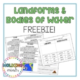 Social Studies Landforms and Bodies of Water Passages and 