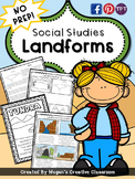 Social Studies Landforms Reading and Centers {No Prep}