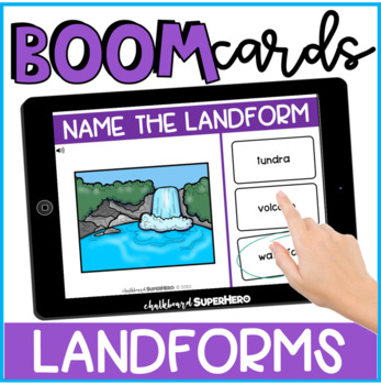 Preview of Social Studies: Landforms Boom Cards™ {distance learning}
