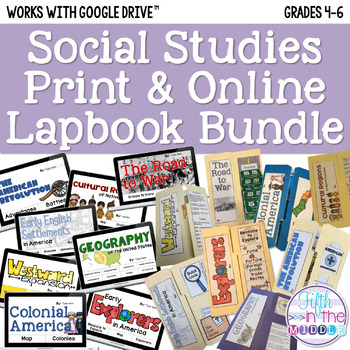 Preview of Social Studies Lapbook and Online Interactive Notebook Bundle
