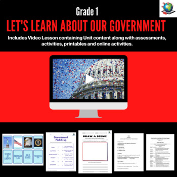 Preview of Social Studies - Let's Learn About Our Government Video Package for Grade 1