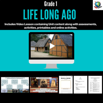 Preview of Social Studies - Life Long Ago Video Package for Grade 1