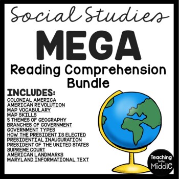Preview of Social Studies MEGA Reading Comprehension Bundle For Buyer