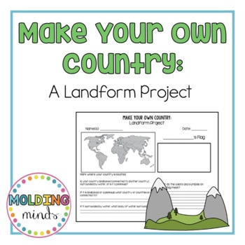Preview of Social Studies- Make My Own Country: Landforms and Economics Project