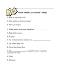 Social Studies "Maps and Directions" Assessment