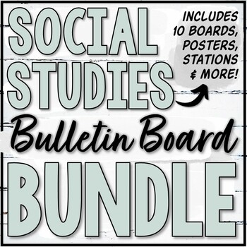 Preview of Social Studies Mega Bulletin Board Bundle