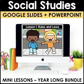 Preview of Social Studies Mini Lessons Activities Rules and Laws Social Skills Community