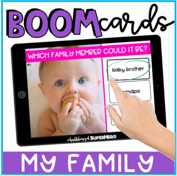 Preview of Social Studies: My Family Boom Cards™ {distance learning}