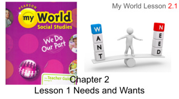 Preview of Social Studies My World Chapter 2 Lesson 1 NEEDS and Wants