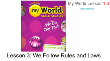 Preview of Social Studies My World Grade 2 Chapter 1 Lesson 3 We Follow Rules and Laws