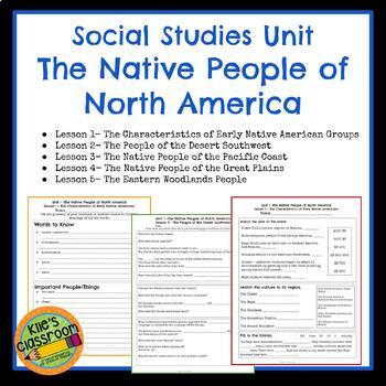 Preview of Social Studies - Native People of North America- Notes, Vocabulary, Worksheets