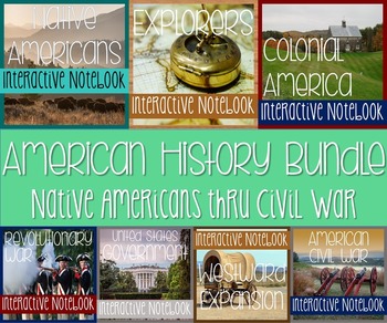 Preview of Interactive Notebooks Bundle -Social Studies Full Year Curriculum! 4th-6th Grade