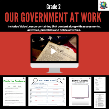 Preview of Social Studies - Our Government At Work Video Package for Grade 2