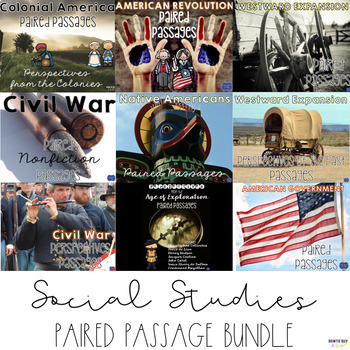 Preview of Social Studies Paired Passages BUNDLE