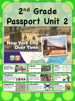 Preview of Social Studies Passport 2nd Grade Unit 2 Vocabulary Words: New York City