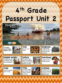 Preview of Social Studies Passport 4th Grade Unit 2 Vocabulary: Native Americans