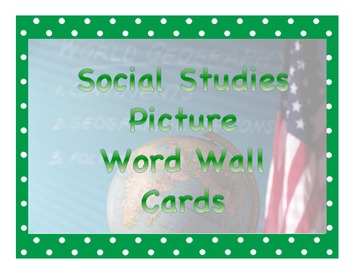 Preview of Social Studies Picture Word Wall