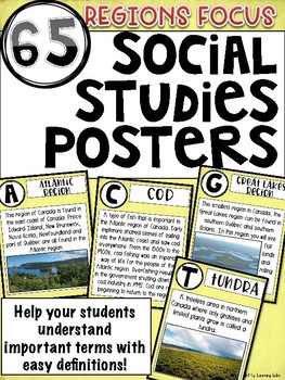 Preview of Social Studies Posters: Regions Focus