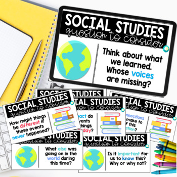 Social Studies Board Game Question Cards