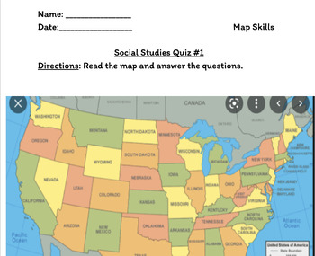 States  Map quiz, Social studies middle school, Teaching geography
