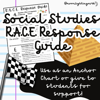 Preview of Social Studies R.A.C.E. Response Guide/ Anchor Chart