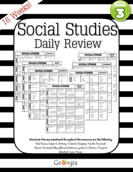 Preview of Social Studies: REVIEW Test PREP