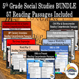 Social Studies Reading Comprehension BUNDLE (homework, review)