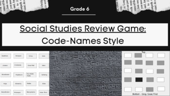 Preview of Social Studies Review Game - Code-Names