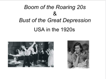 Preview of Social Studies- Roaring 20s, Great Depression, Interwar Years world history