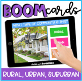Social Studies: Rural, Urban, and Suburban Boom Cards™