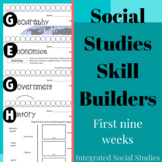 Social Studies Skill Builders: First Nine Weeks