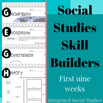 Preview of Social Studies Skill Builders: First Nine Weeks