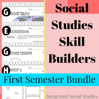 Preview of Social Studies Skill Builders: First Semester