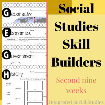 Preview of Social Studies Skill Builders: Second Nine Weeks