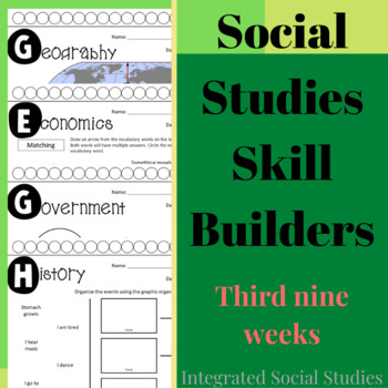 Preview of Social Studies Skill Builders: Third Nine Weeks