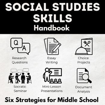 Preview of Social Studies Skills Handbook - 6 strategies with handouts and rubrics