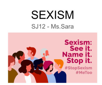 Preview of Social Studies - Social Justice 12 - SEXISM 