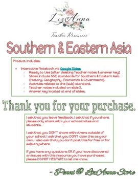 Preview of Social Studies Southwest Asia Interactive Notebook
