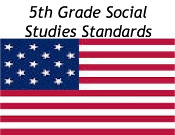 Preview of Social Studies Standards 5th grade