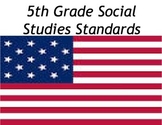 Social Studies Standards 5th grade