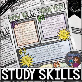 Preview of Social Studies Study Skills Doodle Notes and Stations