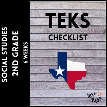Preview of Social Studies TEKS Checklist 2nd Grade (6 Weeks Checks)