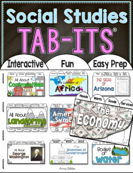 Preview of Social Studies Interactive Notebook Tab-Its® | Distance Learning