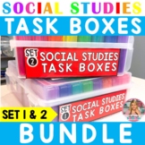 Social Studies Task Boxes - BUNDLE (set 1 & 2)