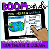 Social Studies Task Boxes Set 2 Boom Cards™- Continents & Oceans