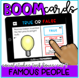 Social Studies Task Boxes Set 2 Boom Cards™- Famous People